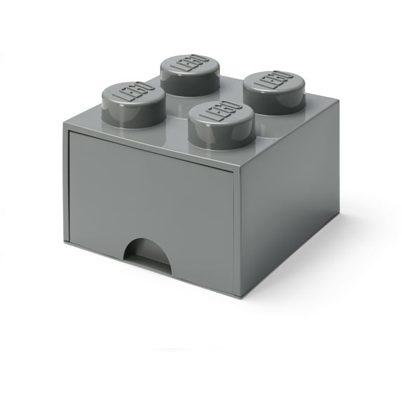 LEGO Brick Drawer with 4 Knobs - Dark Grey