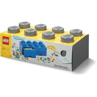LEGO Brick Drawer with 8 Knobs - Dark Grey