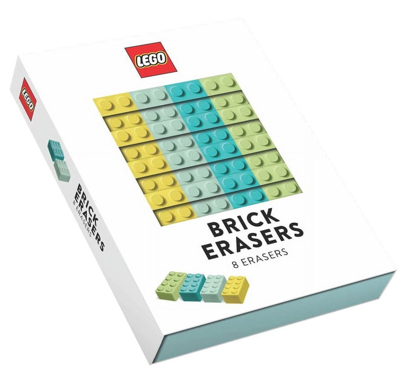 LEGO Brick Erasers, Pencil & Pen Erasers, Assorted Colors, 8 Count