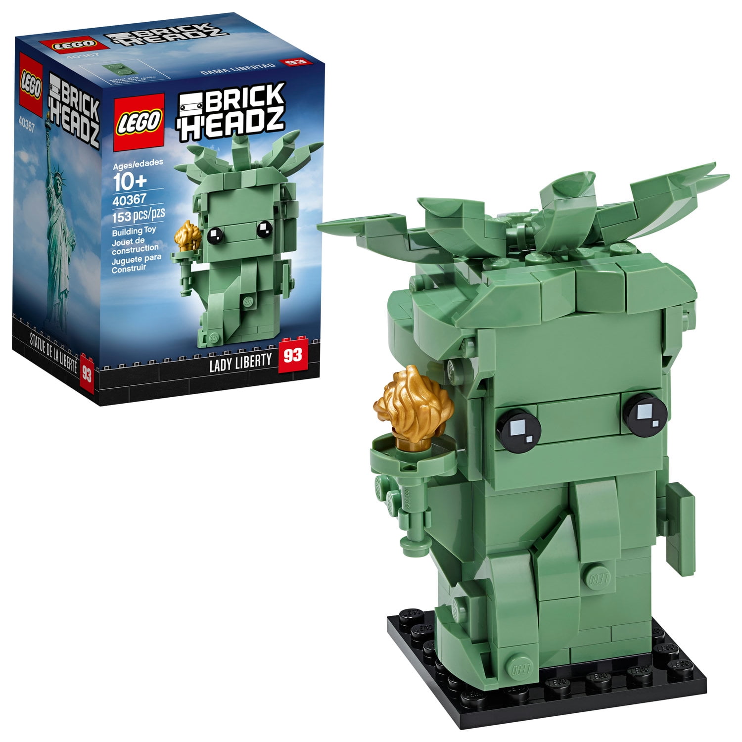 Modig noget Blodig LEGO Brick Headz Lady Liberty 40367 Building Set (153 Pieces) - Walmart.com