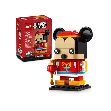 LEGO BrickHeadz Disney Mickey Mouse Interlocking Block Building Set, 4.2 oz