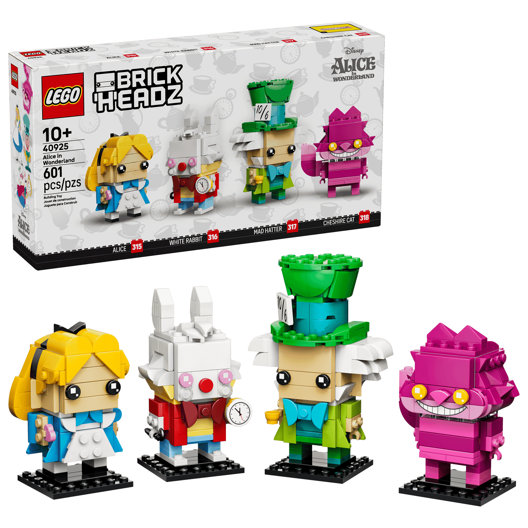 キャラクターグッズ BE@RBRICK ALICE in WONDERLAND LEGO Brickheadz Alice in Wonderland 601pcs 40925 - Walmart.com