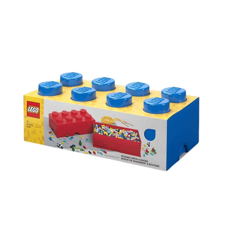 LEGO, Storage Toy Box, 8 Brick Bright Blue, Stackable Playful