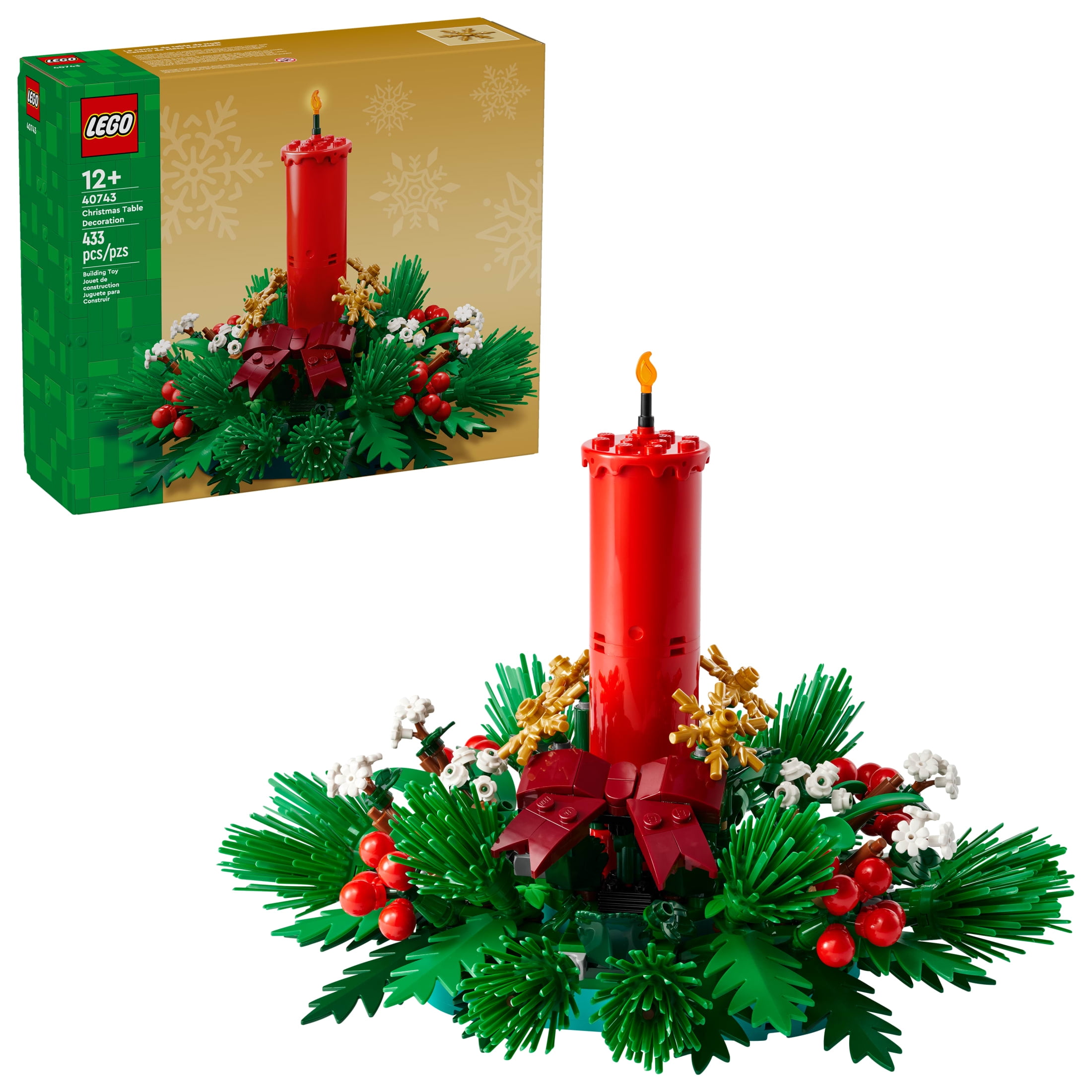 Walmart Black Friday Deals 2025 LEGO Christmas Table Decoration Building Toy for Kids - Brick-Built Holiday Centerpiece & Festive Room Decor - Christmas Craft for Girls & Boys, Ages 12+ - Gift Idea for Families - 40743