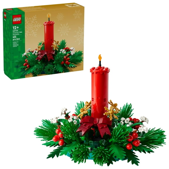 LEGO Christmas Table Decoration Building Toy for Kids - Brick-Built Holiday Centerpiece & Festive Room Decor - Christmas Craft for Girls & Boys, Ages 12+ - Gift Idea for Families - 40743
