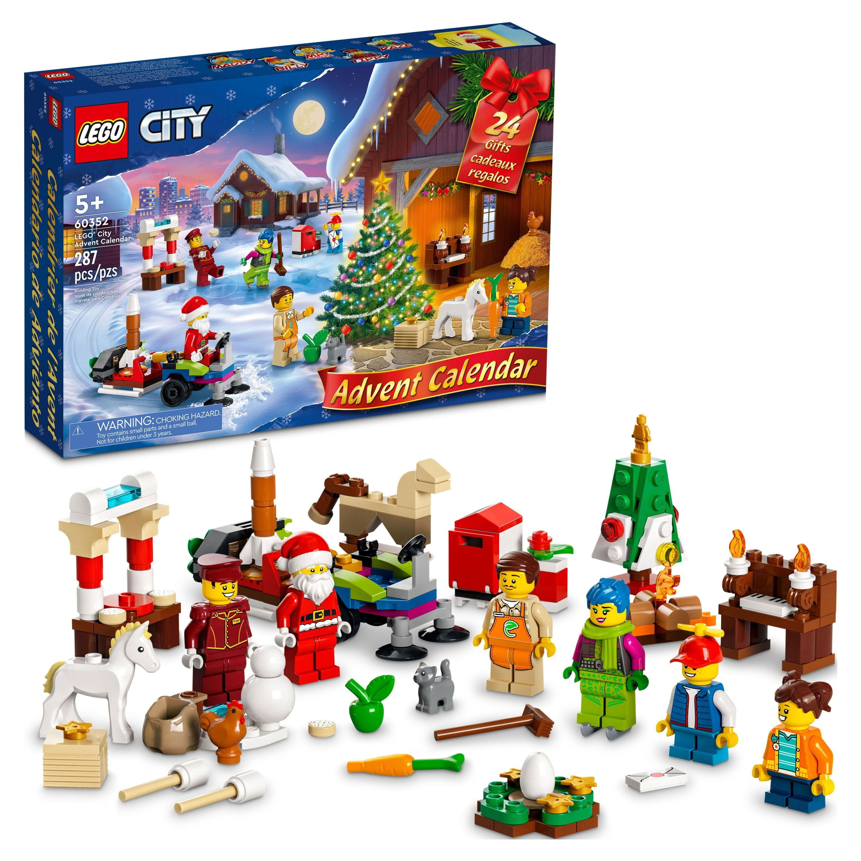 LEGO City 2022 Advent Calendar 60352 Building Toy Set (287 Pieces) 