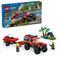 thumbnail image 1 of LEGO City 4x4 Fire Truck with Rescue Boat Building Toy - Fire Truck Toy for Kids, Boys & Girls, Ages 5+ - Gift for Christmas - Pretend Play Set for Preschool - 60412, 1 of 8