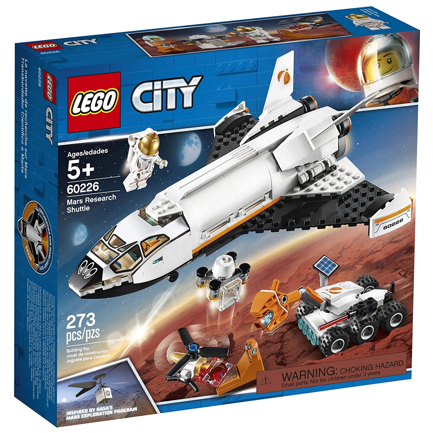 LEGO City 60226 Mars Research Space Shuttle NASA Playset with 2