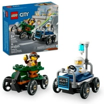 LEGO City Airplane vs. Hospital Bed Race Car Pack Toy - Building Toy for Kids, Boys and Girls, Ages 5 - Gift for Birthdays and Holidays - Includes 2 Minifigures - 60459
