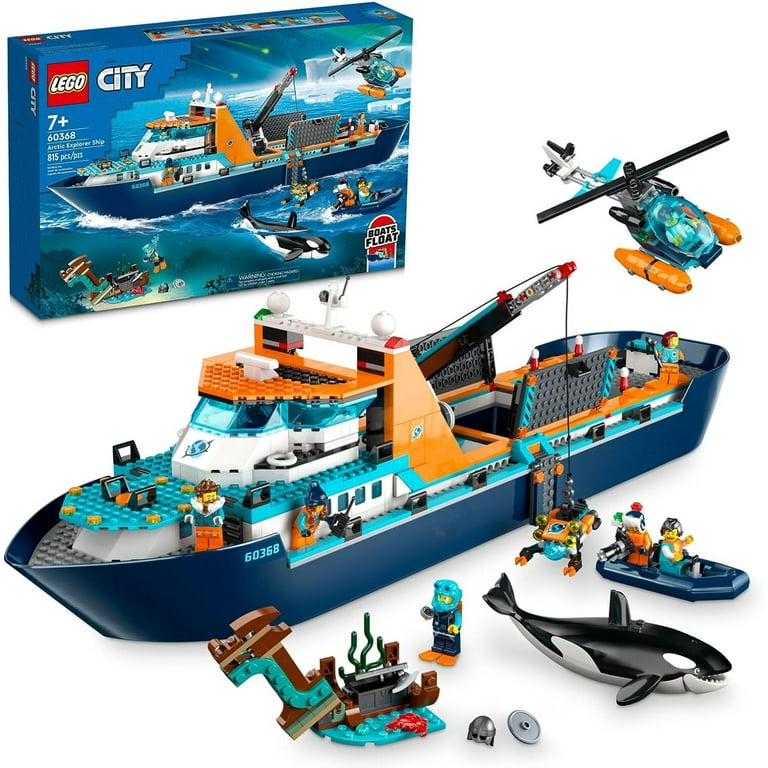 LEGO City Arctic Explorer Ship 60368, Block Building Toy Set