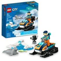 LEGO City Arctic Explorer Snowmobile 60376 Building Toy Set, Snowmobile Playset with Minifigures and 2 Seal Figures for Imaginative Role Play, Fun Gift Idea for 5 year olds