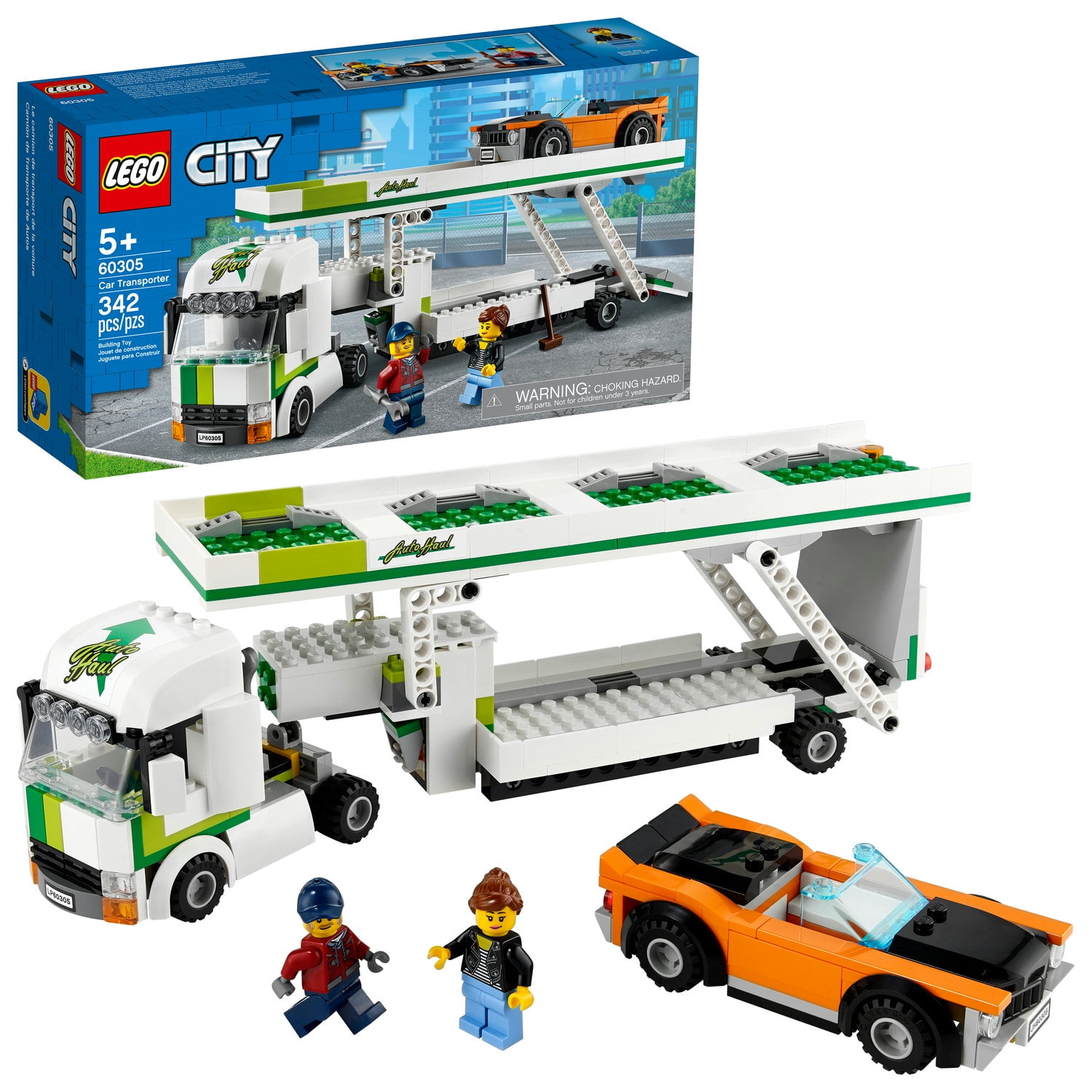 LEGO City Car Transporter 60305 Building Toy Playset for Kids 342 Pieces