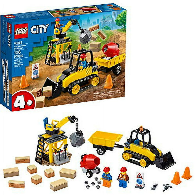 LEGO City Construction Bulldozer 60252 Toy Construction Set Cool Building Set for Kids New 2020 126 Pieces Walmart
