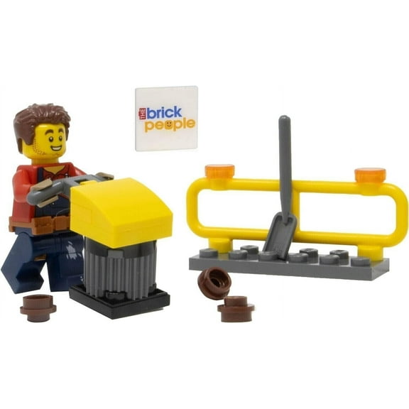 LEGO City Construction Harl Hubbs Minifigure with Tamping Rammer