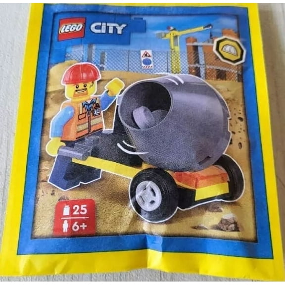 LEGO City: Construction Worker Minifigure with Cement Mixer