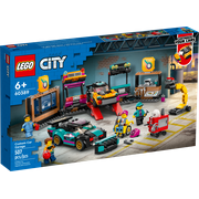 LEGO City Custom Car Garage 60389, Toy Garage Building Set with 2 Cutomizable Cars, Pretend Play Mechanic Toy with 4 Mini Figures, Birthday Gift Idea for Boys, Girls, Kids Who Love Cars Age 6+