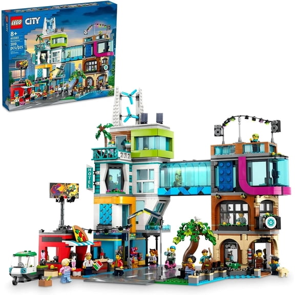 LEGO City Downtown 60380 Building Toy Set, Multi-Feature Playset - $130