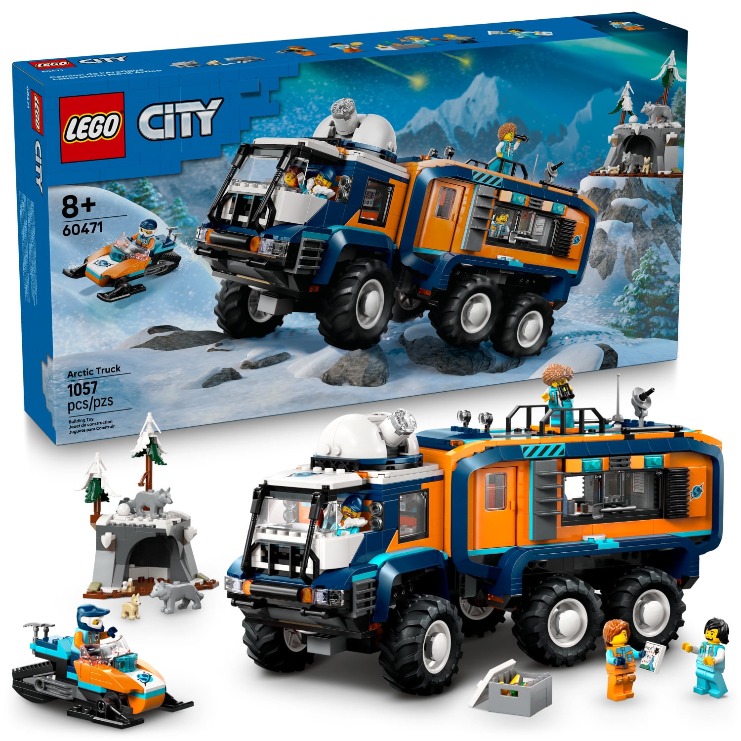 LEGO City Arctic Explorer Science Lab Truck Building Toy - STEM Pretend Play Set for Boys & Girls, Ages 8+ - Buildable Toy Truck for Kids W/5 Minifigures - Gift Idea for Birthdays - 60471