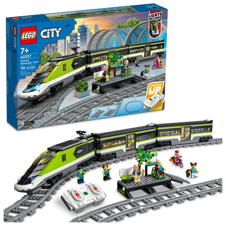 Feed på Præstation vores LEGO City Express Passenger Train Set, 60337 Remote Controlled Toy, Gifts  for Kids, Boys & Girls with Working Headlights, 2 Coaches and 24 Track  Pieces - Walmart.com