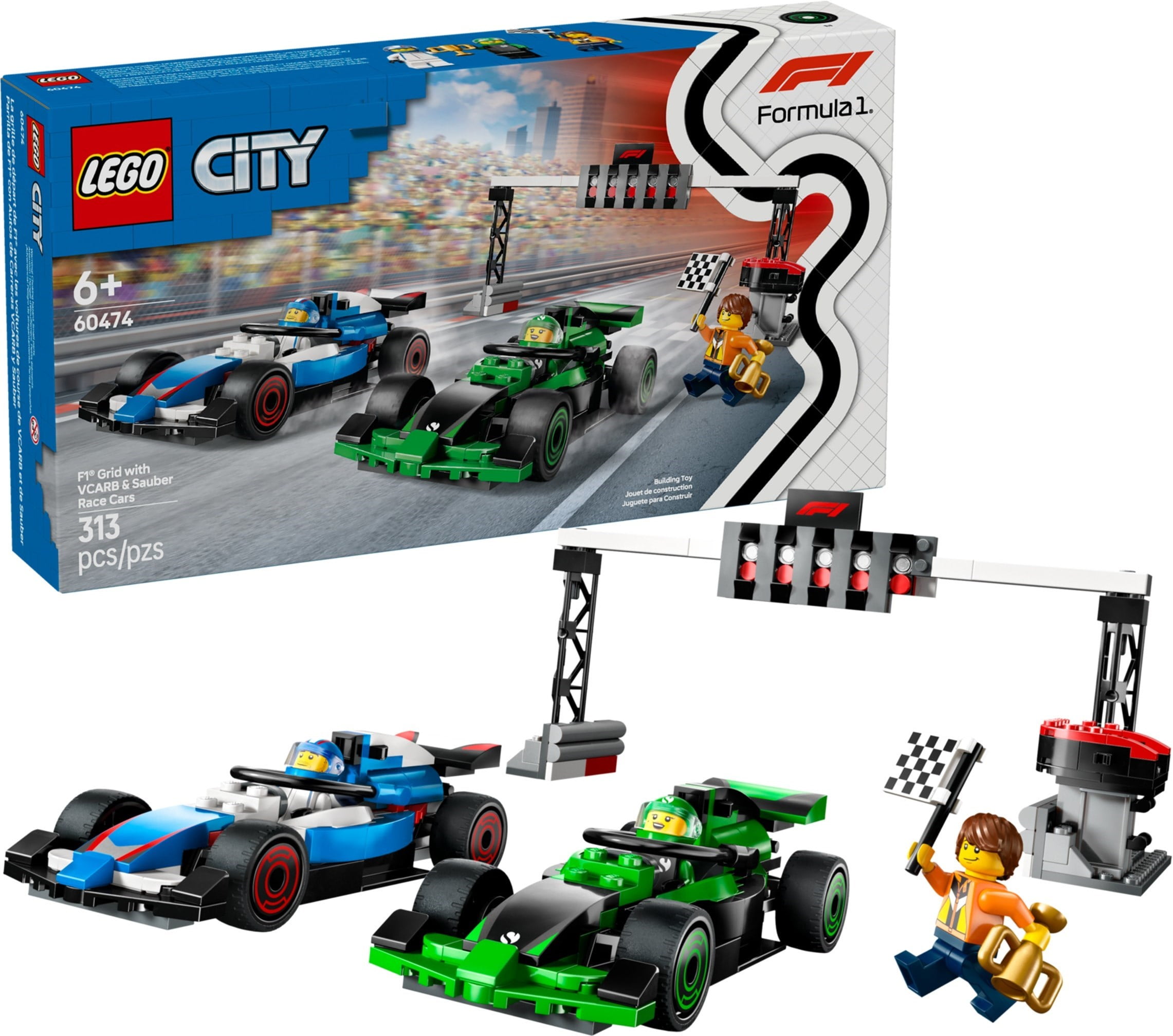 LEGO City F1 Grid with VCARB & Sauber Race Cars 60474 - Walmart.com
