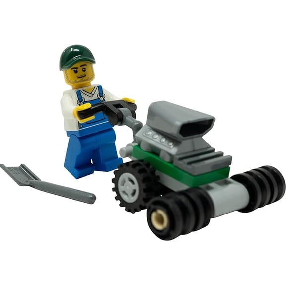 LEGO City: Farmer Minifigure with Lawn Mower - Mini Set