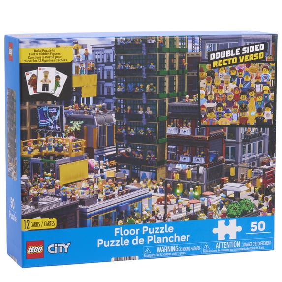 LEGO® City Find the Figure Floor Puzzle, Double-Sided, 50 Pieces, 35 x ...