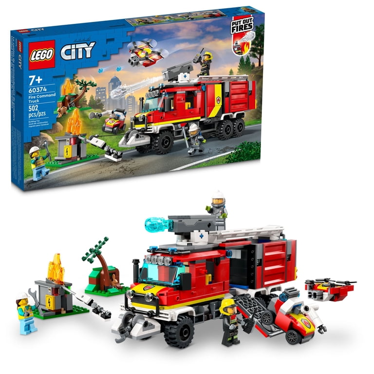 【R&B】xplicit LEGO Fire Command Unit 60374, Rescue Fire Engine Toy Set, Kids