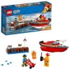 thumbnail image 1 of LEGO City Fire Dock Side Fire 60213 Fireboat Rescue Ship, 1 of 8