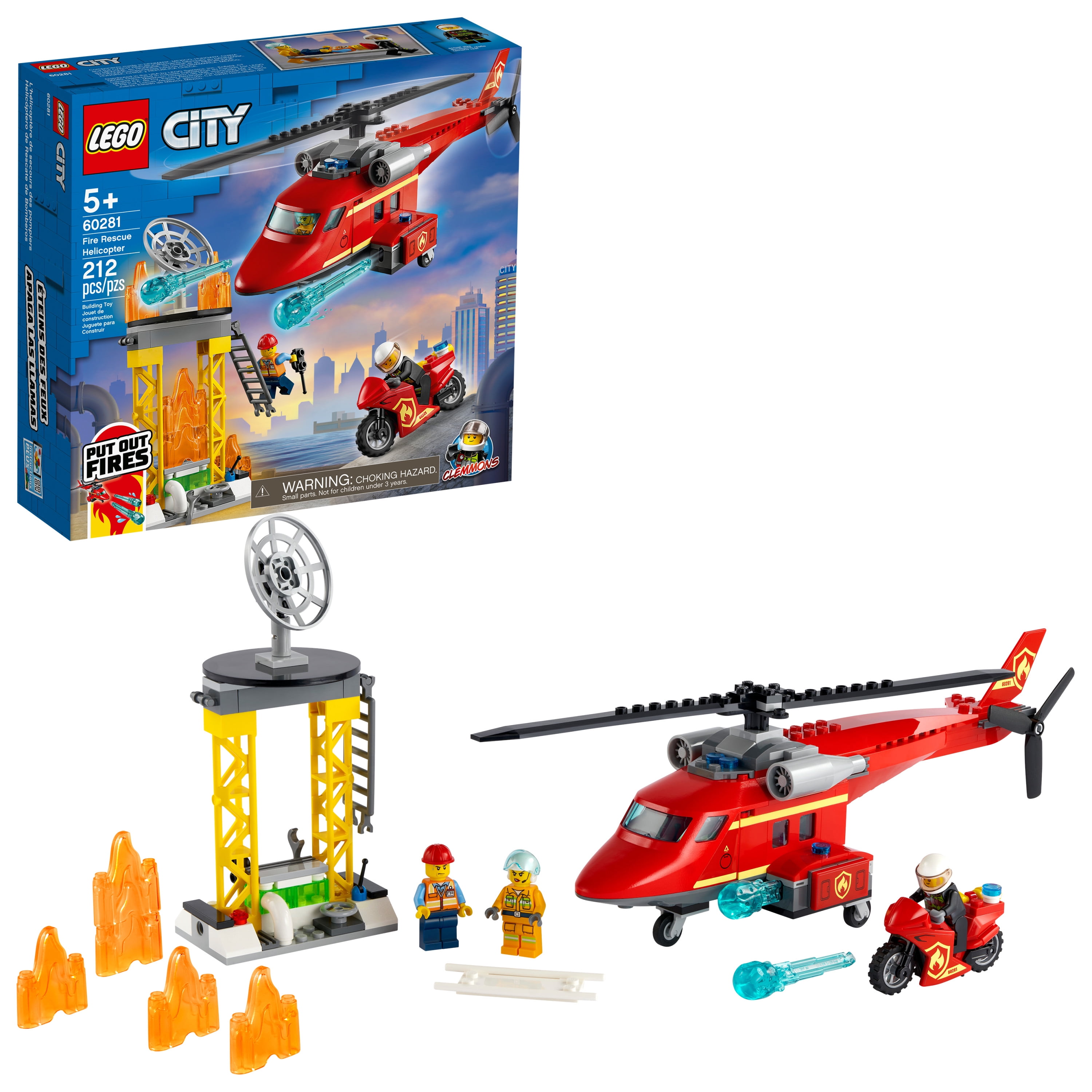 LEGO City Fire Elicottero Antincendio con 2 Minifigure