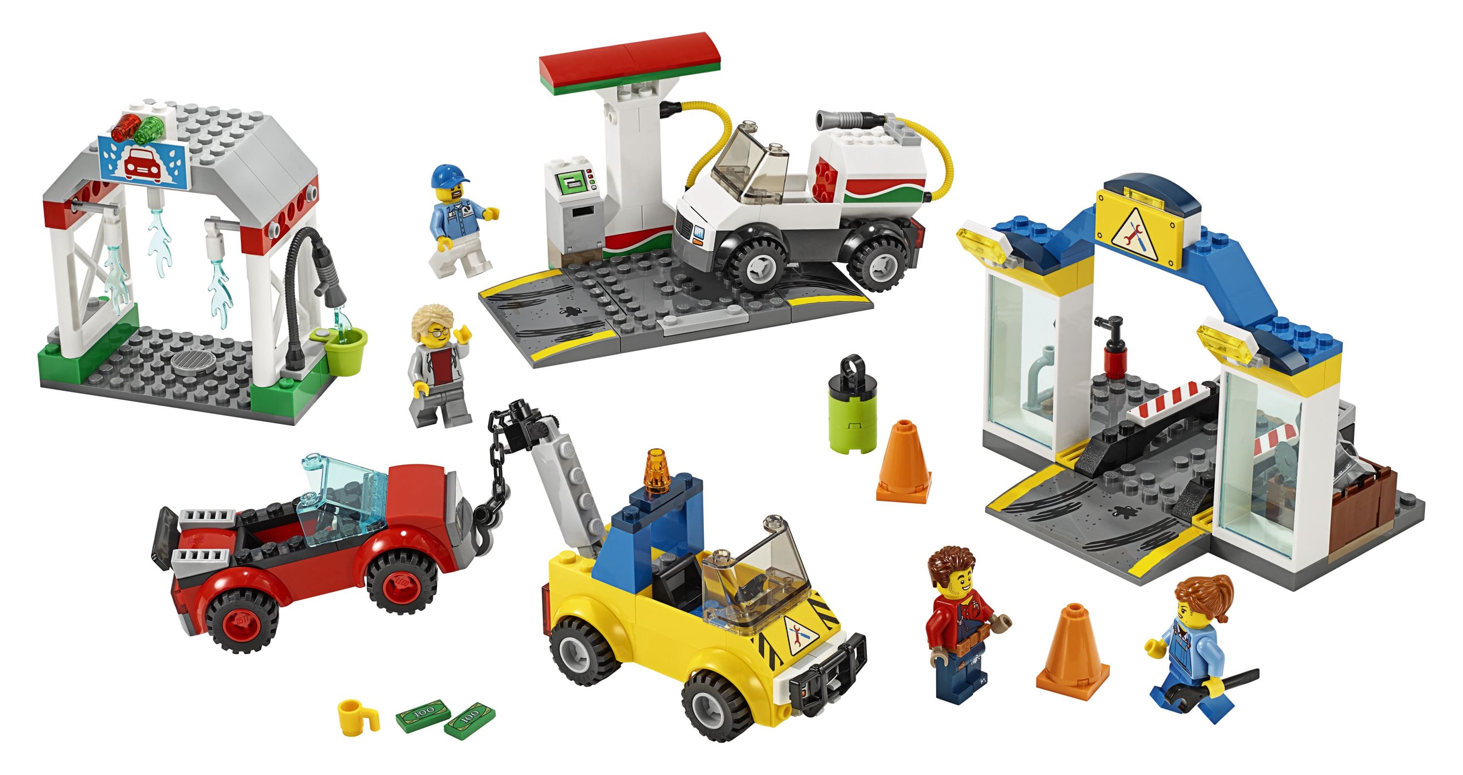 LEGO City Garage Center 60232 Preschool Kids Building Toy Truck Car Garage Gas Station Learning Play Kit (234 Pieces) - image 1 of 6