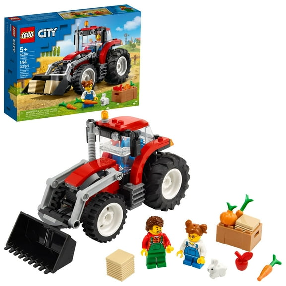 LEGO City Great Vehicles Tractor Building Kit 60287, Creative Farm Toy with Tractor and Farmer Mini Figures, Pretend Play Farm Life Building Toy for Kids, Boys, Girls Age 5+ Years Old
