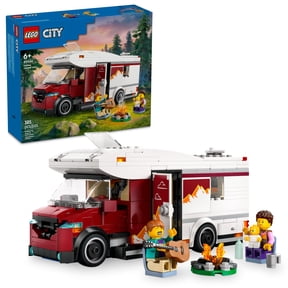 LEGO City Holiday Adventure Camper Van Building Toys Set - Vacation Toys for Kids, Boys & Girls, Ages 6+ - Includes 3 Minifigures & Accessories - Gift Ideas for Birthdays & Holidays - 60454