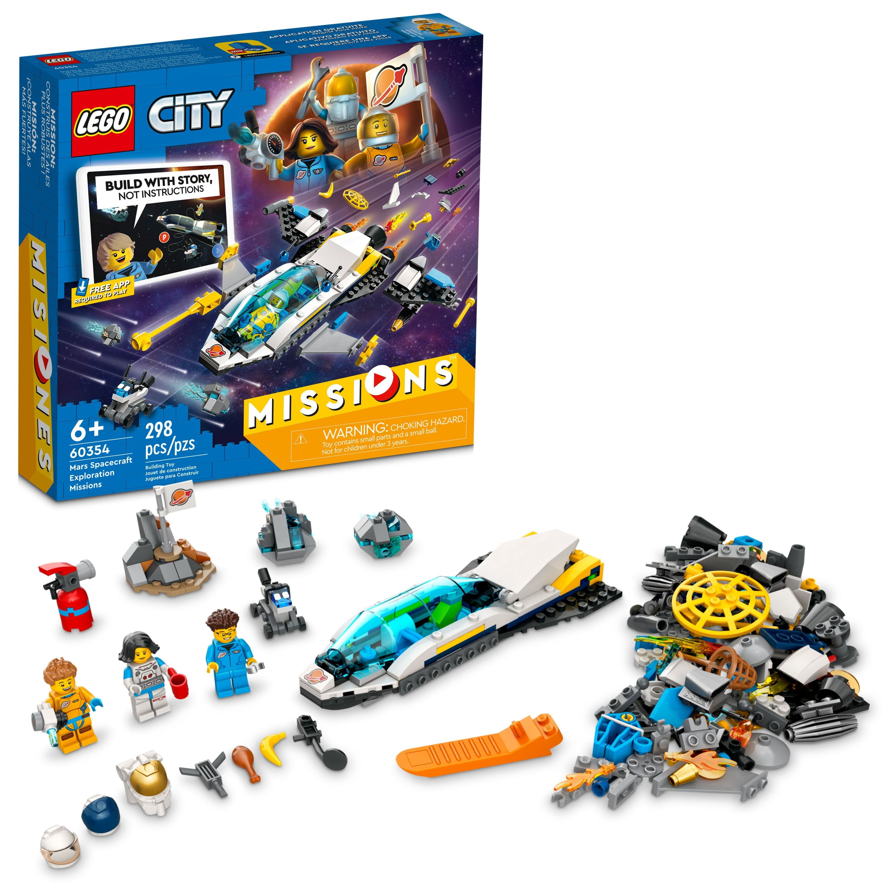 ært gas fungere LEGO City Mars Spacecraft Exploration Missions Set, 60354 with Toy  Spaceship and Planet Rover, Interactive Digital Adventure Building Game  with Bricks - Walmart.com