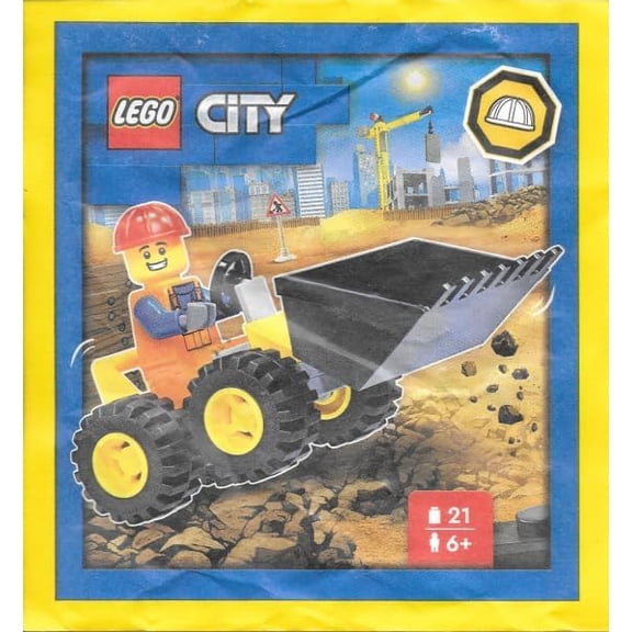 LEGO City Mini Set: Construction Builder Minifigure with Digger