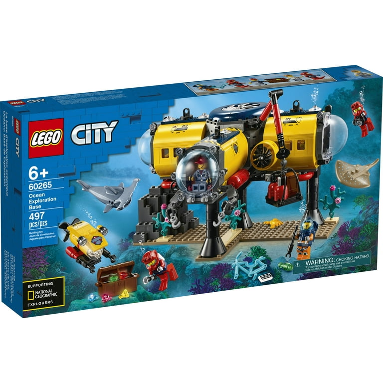 LEGO City Ocean Base 60265 - Explorer Submarine & Shark Toy, Kids