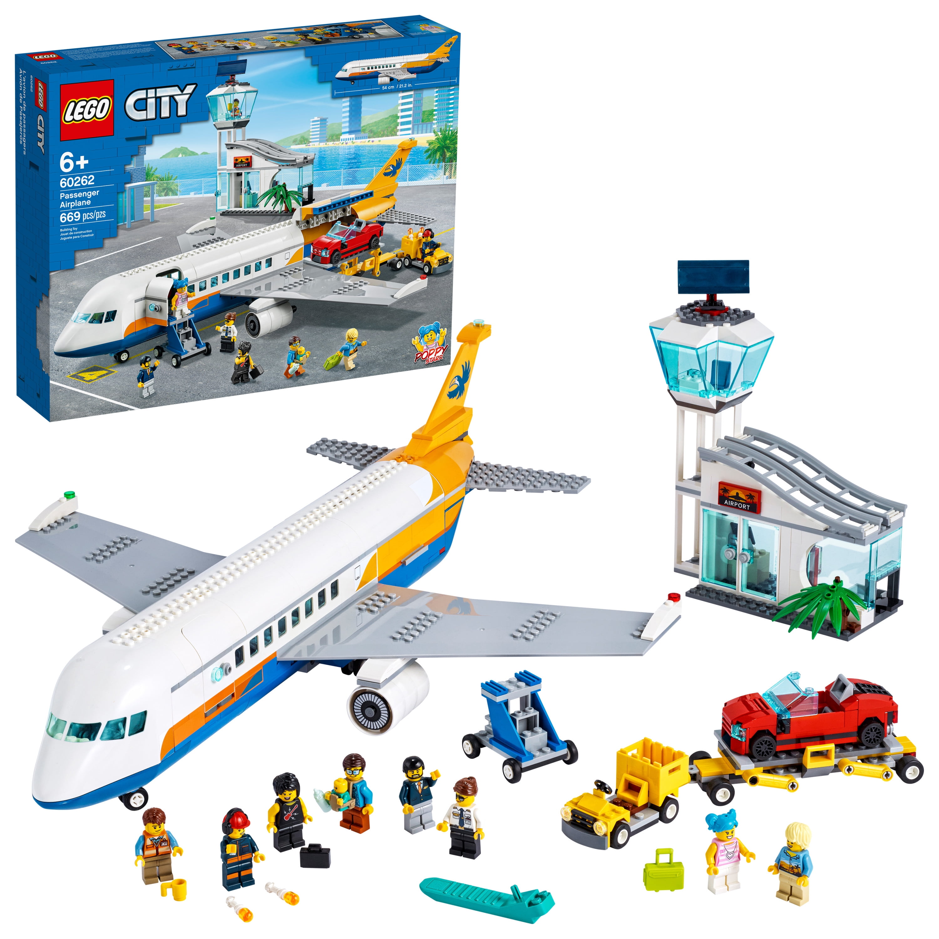 LEGO City Passenger Airplane 60262, Big Aircraft Set for Kids 6+