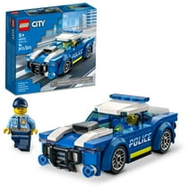 LEGO City Police Car Toy 60312 for Kids 5 plus Years Old with Officer Minifigure, Small Gift Idea, Adventures Series, Car Chase Building Set