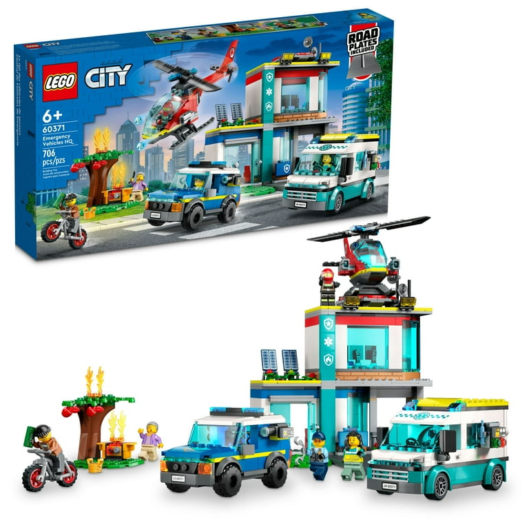 LEGO City Police Emergency Vehicles HQ Building Set 60371 