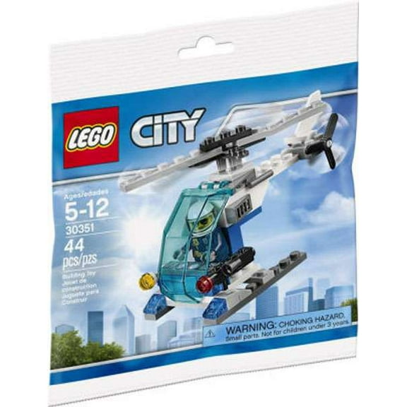 Pre-Owned LEGO City Police Helicopter 30351 Polybag Set (44 Pieces)