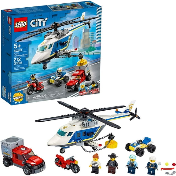 LEGO City Police Helicopter Chase 60243 Police Playset, New 2020 (212 Pieces)