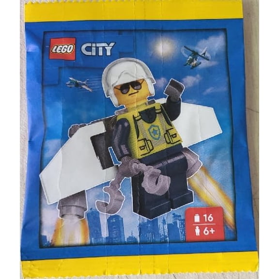 LEGO City: Police Officer Minifigure with Jet Pack - Ages 6+
