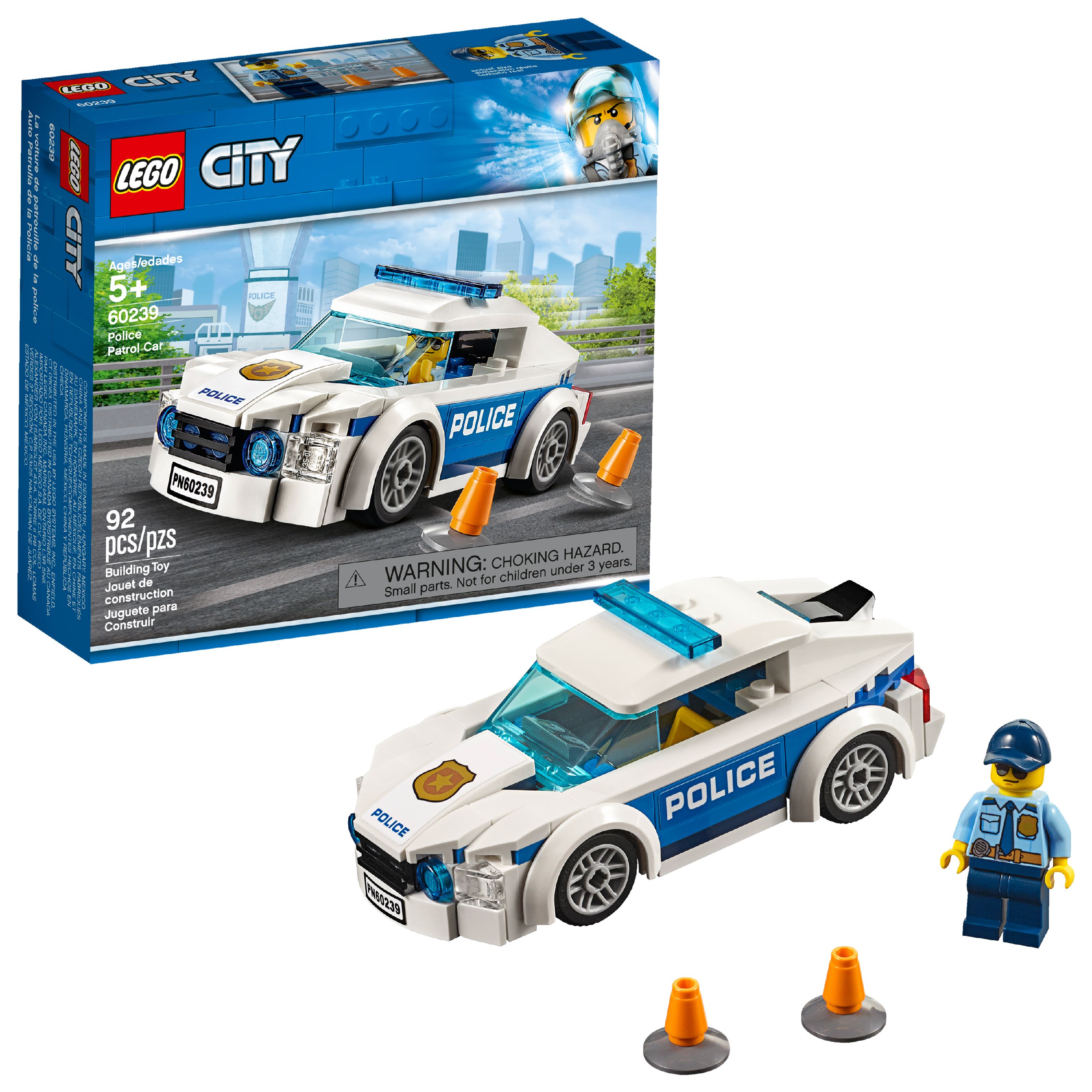 ˆᓀ⌯ᓂˆ LEGO City Police Patrol Car, 60239, includes traffic cones