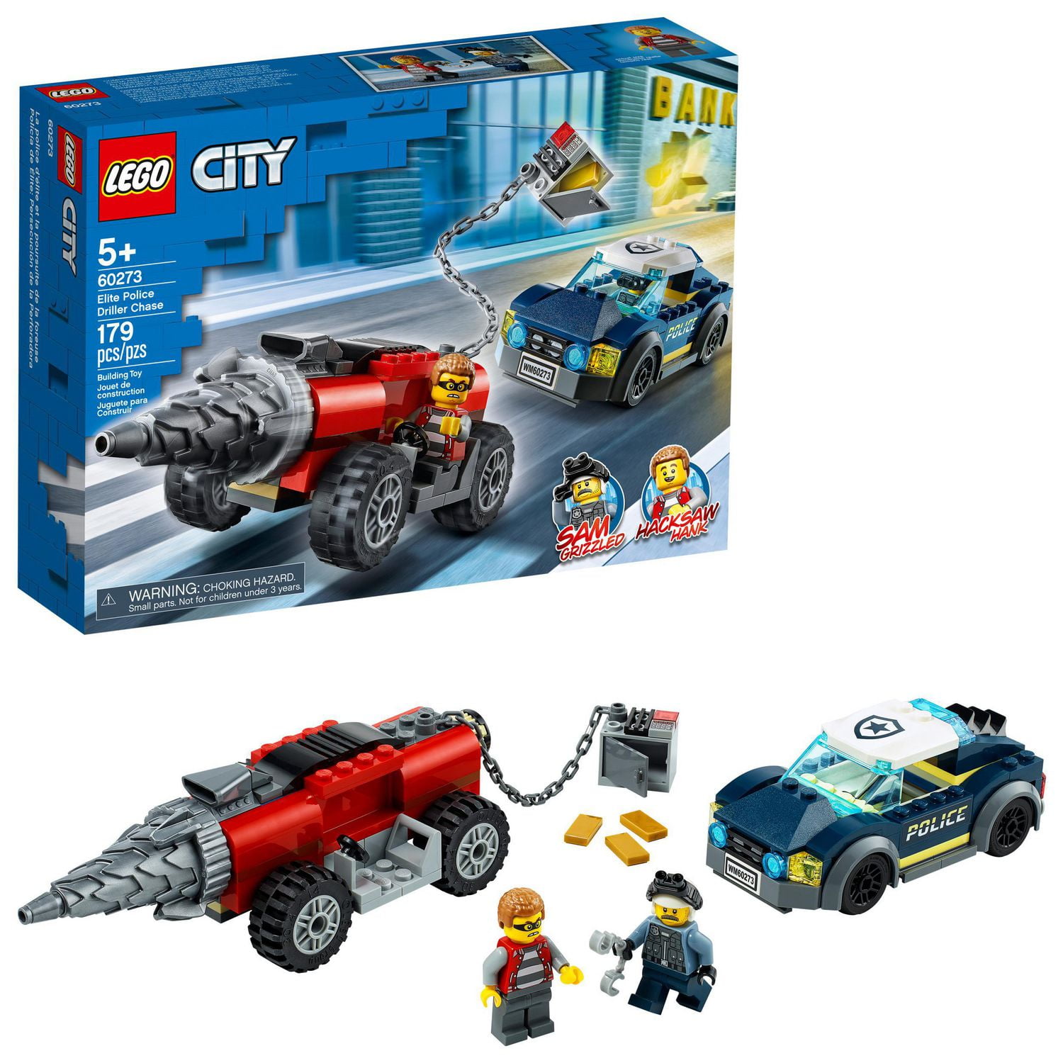 LEGO City Police Police Driller Chase 60273 - Walmart.com