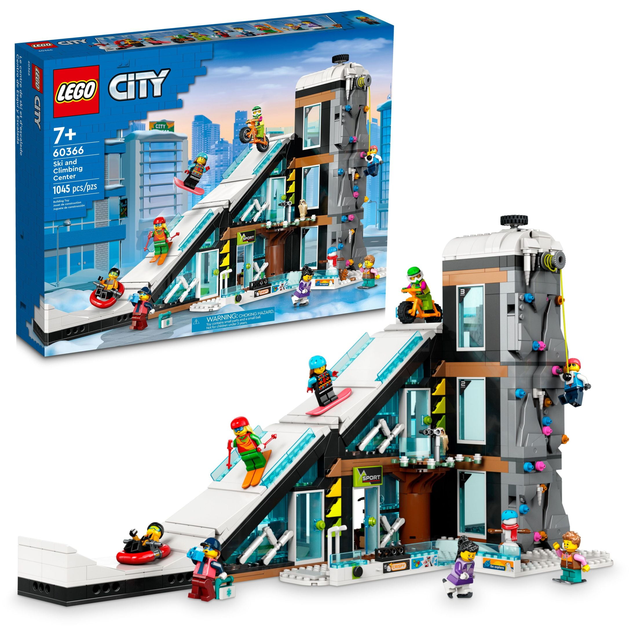 LEGO City Ski & Climbing Center 60366, 3-Level Set with 8