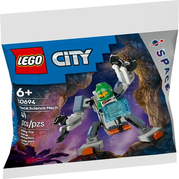 LEGO City Space Science Mech Building Toy - Includes Astronaut Minifigure - 30694