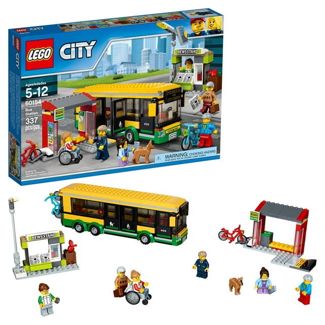 LEGO City Town Bus Station 60154 Building Set (337 Pieces)