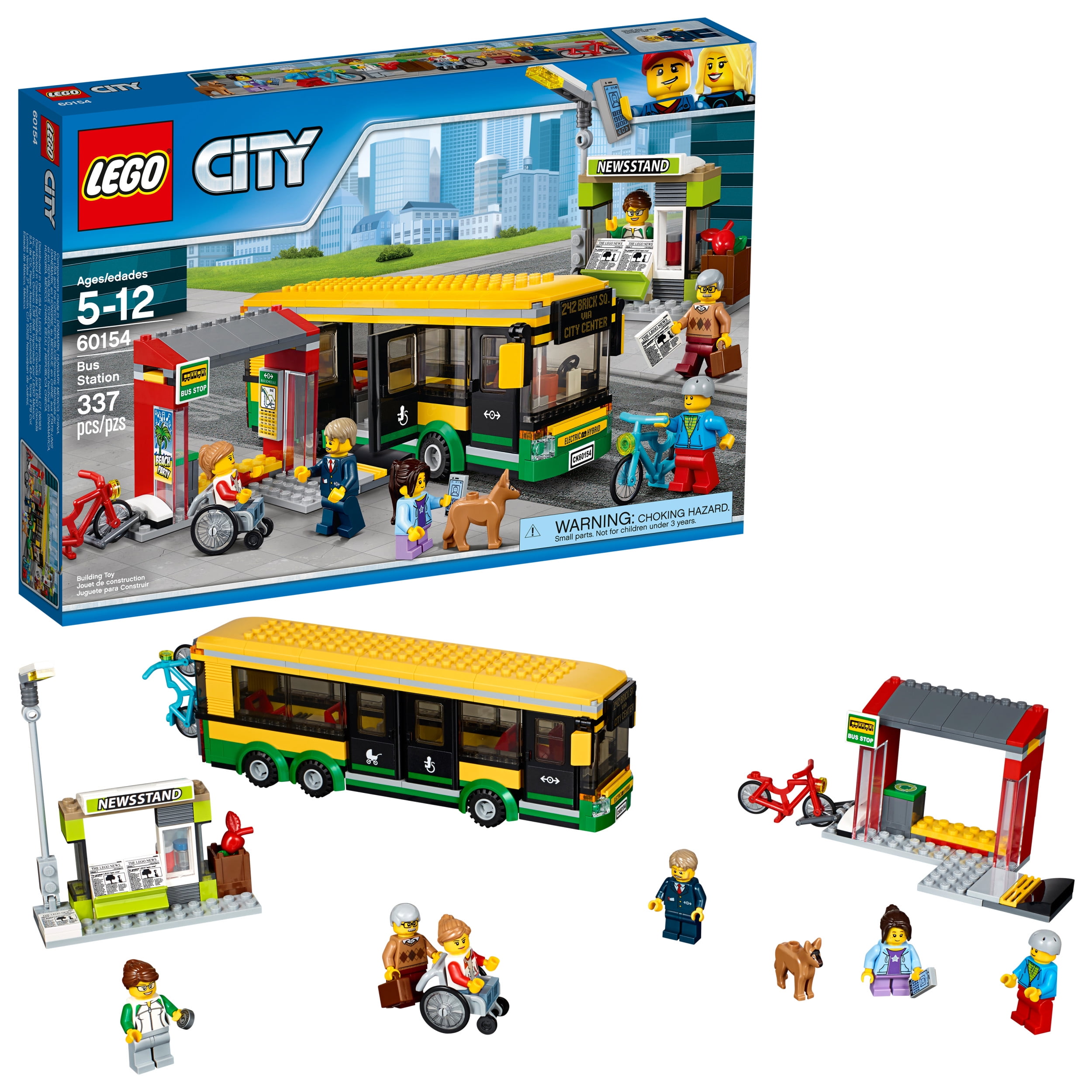 Kilimanjaro mytologi Åre LEGO City Town Bus Station 60154 Building Set (337 Pieces) - Walmart.com