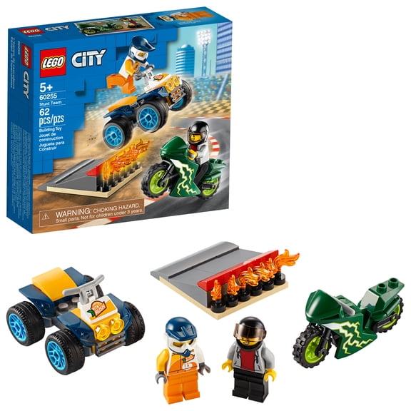 LEGO City Stunt Team 60255 Bike Toy Building Set for Kids (62 Pieces)