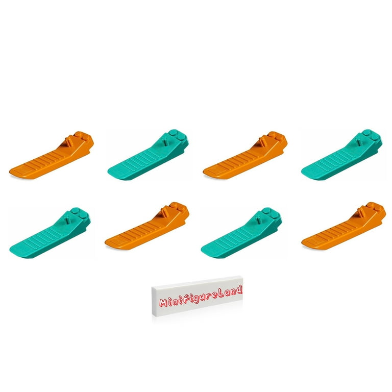 LEGO Classic 630 Building Accessory Brick and Axel Separator Tool 8 Pack Mixed Color Set 4 Orange and 4 Dark Turquoise