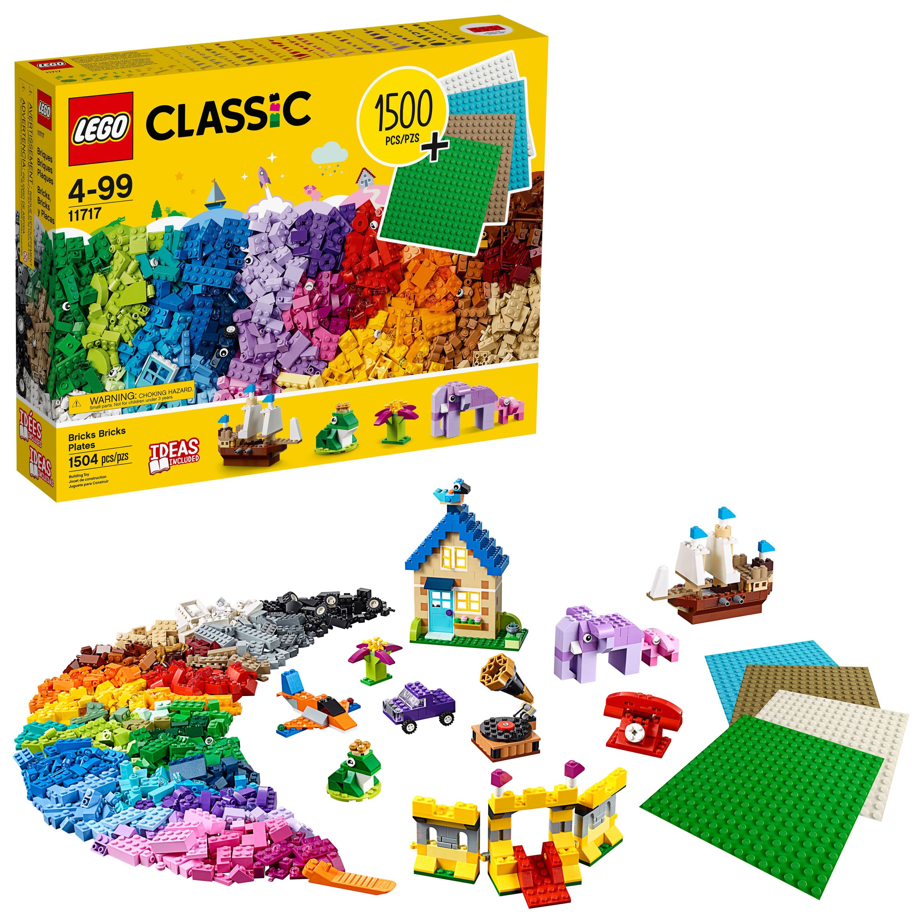 LEGO Classic Bricks Bricks Plates 11717 Building Toy; Great Gift for Kids; Imaginative, Creative, Educational Play Toy (1504 Pieces) - image 1 of 7